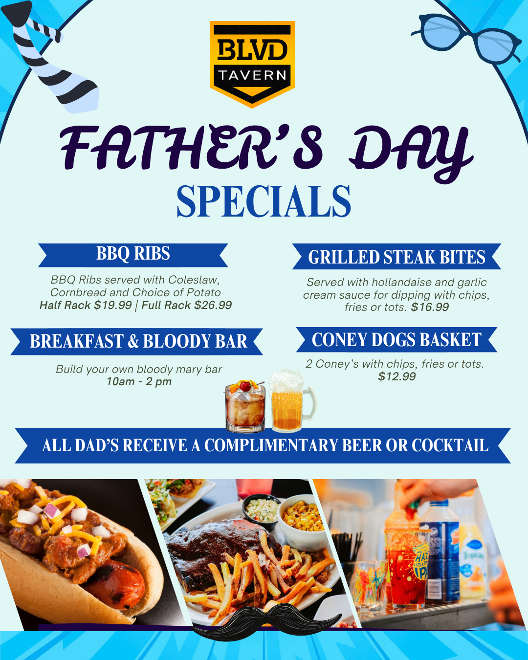 Father's Day Specials Menu