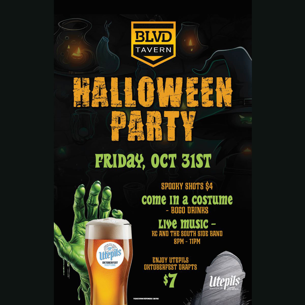 Halloween party at BLVD Tavern