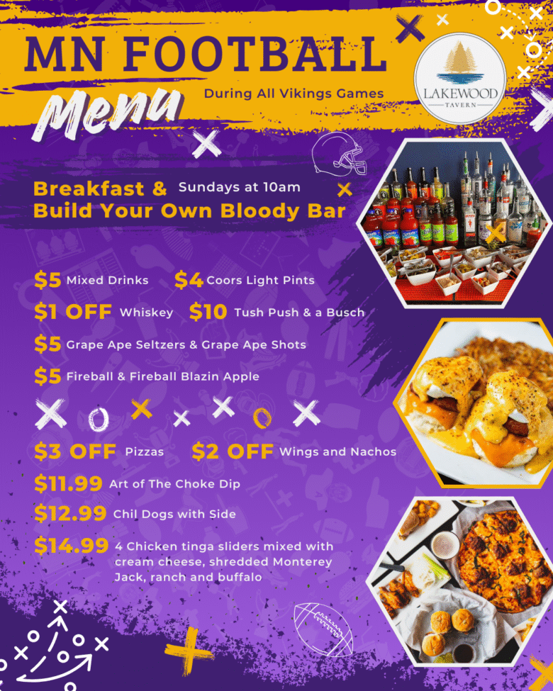 Mn Vikings game day specials