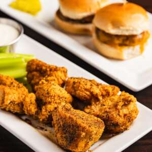 boneless wings and sliders