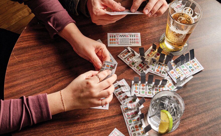 People playing Pull Tabs at Lakewood Tavern in Lake Elmo, MN